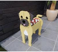 HLASMSPE Border Terrier Planter Plant Pot, Flower Pot For Garden Decora, Small Pupy Gifts for Women, Dog Shape Plant Container Holder Dog Storage Box, 43 * 25cm