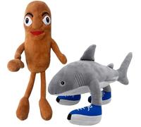 Hlayshing 2PCS Italian Brainrot Toy,18.5IN Italian Brainrot Plush,Tralalero Tralala Plush Shark Plushs for Kids & Adults,Stuffed Animals Gifts for Fans,Colleagues,Friends