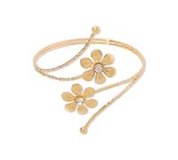 HLBEST Big Flower/Leaf Arm Adjustable Upper Bracelets Hand Jewelry Unique Open Arms Cuff Bangle Stylish Accessory Unique Arm Adornment