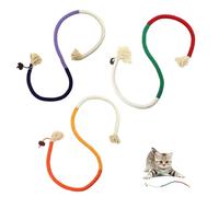 HLBKPX 3 Pack Durable Cat Chew Toys with Catnip - Kitten Teething Relief, Interactive Catnip-Infused Rope Toys for Indoor Cats, Teeth Cleaning & Stress Relief Fun Playtime