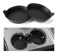HLBLLRUXT 2 Pcs Car Cup Holder Coaster, for MG HS MG3 MG5 MG6 MG7 ZS GS MG4 Car Cup Holder Insert Non-Slip Recessed Heat-Resistant Mats Shockproof Mat Accessories