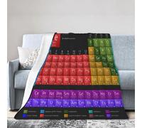 HLBSDM 40"X30" Periodic Table of The Elements with Atomic Number Weight and Symbol Lightweight Flannel Travel Blanket Easy to Carry Suitable for Camping and Home Use