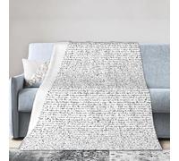 HLBSDM 60"X50" Pride and Prejudice Text Lightweight Flannel Travel Blanket Easy to Carry Suitable for Camping and Home Use