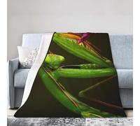HLBSDM 80"X60" Praying Mantis Insect Lightweight Flannel Travel Blanket Easy to Carry Suitable for Camping and Home Use