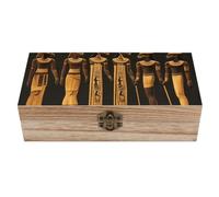 HLBSDM Ancient Egyptian Hieroglyph Wooden Storage Box