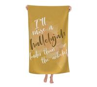 HLBSDM Beach Towel I'll Raise A Hallelujah Louder Than The Unbelief Microfiber Beach Towels Blanket Oversized Tropical Big Extra Large XL Pool Towels Quick Dry Sandproof for Women Girls Kids