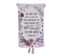 HLBSDM Beach Towel Psalm 138 3 in The Day When I CriedMicrofiber Beach Towels Blanket Oversized Tropical Big Extra Large XL Pool Towels Quick Dry Sandproof for Women Girls Kids