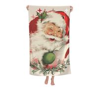 HLBSDM Beach Towel Winking Vintage Santa Claus Christmas Pattern Microfiber Beach Towels Blanket Oversized Tropical Big Extra Large XL Pool Towels Quick Dry Sandproof for Women Girls Kids