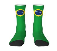 HLBSDM Brazil Calf Socks Brazil Flag Novelty Socks Brazil Casual Crew Socks Brazilian Compression Socks for Women Men