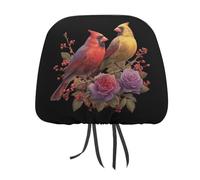 HLBSDM Cardinal Bird Christmas Car Headrest Covers Universal Printed Car Seat Head Rest Protector 1 PCS