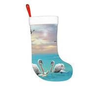 HLBSDM Christmas Stocking 17.7 Inch Song of The White Swan, Christmas Mantel Stocking Fireplace Hanging Xmas Decorations for Family Holiday Season Party Decor