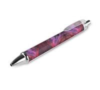 HLBSDM Cosmos Milky Way Galaxy Abstract Stardust in Watercolor Design Retractable Ballpoint Pen 0.5mm Fine Point, Durable PC Click Pen with Clip for Daily Use