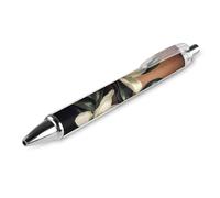 HLBSDM Cute Smooth Writing Pen Premium Retractable Ballpoint Pen With Quick Dry Ink Giant Magnolias Flowers Painting 1PC
