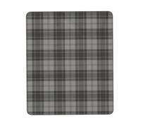 HLBSDM Douglas Grey Tartain Plaid Black Gray Soft Multi Size Rubber Lock Edge Mouse Pad Vertical Design 8.3 X 10.3 in