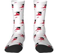 HLBSDM Flag Map of Trinidad and Tobago Adult Cotton Crew Socks Men Sock Casual Socks Women Sock