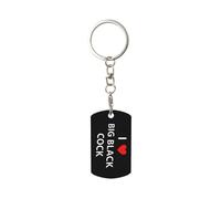 HLBSDM I Love Big Black Cock Rectangular aluminum keychain