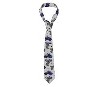 HLBSDM Koala And Australia Map Men'S Necktie Fashion Party Business Neck Tie Funny Gift For Men