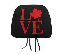 HLBSDM Love Canada Flag Personalized Car Headrest Covers Soft Automotive Seat Cover Accessories Interior Decorations 1 PCS