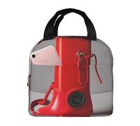 HLBSDM Lunch Bag Lunch Box for Women Men Reusable Insulated Lunch Tote Bag forTravel Work Picnic London Red Telephone Boot