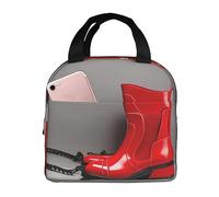 HLBSDM Lunch Bag Lunch Box for Women Men Reusable Insulated Lunch Tote Bag forTravel Work Picnic London Red Telephone Boots