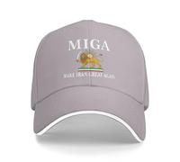 HLBSDM Make Iran Great Again Hat Old Iran Persian Flag Lion Sun Caps Mesh Cap for Men Women Gray