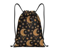 HLBSDM Mandala Boho Crescent Moon Sun Dream Catcher Drawstring Bags Sport Gym Sack Yoga String Backpack Adult 14x16.9 Inch Medium