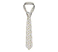 HLBSDM Men'S Necktie Vintage Pattern Daisies Tie Casual Missions Neck Ties For Men