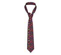 HLBSDM Men'S Necktie Watercolor Autumn Fall Leaves Pattern Tie Silk Groom Neck Ties For Men