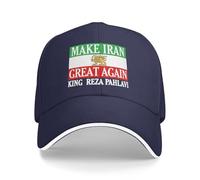 HLBSDM Miga King Reza-Pahlavi Hat Make Iran Great Again Hat Trucker Cap for Men Women Red