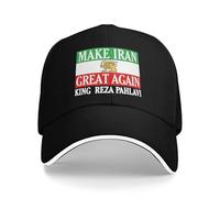 HLBSDM Miga King Reza-Pahlavi Hat Make Iran Great Again Hat Trucker Cap for Men Women Red