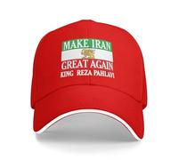 HLBSDM Miga King Reza-Pahlavi Hat Make Iran Great Again Hat Trucker Cap for Men Women Red