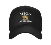 HLBSDM Miga King Reza-Pahlavi Make Iran Great Again Hat Trucker Cap for Men Women Black