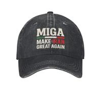 HLBSDM Miga Make Iran Great Again Hats for Womens Adjustable Baseball Funny Black Caps
