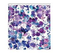 HLBSDM Paints Splash Shower Curtain Colorful Water-Borne Blue Pink Red White Random Mix Bathroom Curtains, Machine Washable, Water-Repellent, 72 by 72 Inches