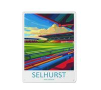 HLBSDM Selhurst Park Stadium Metal Sign Travel Poster Art Print Decoration Retro Metal Painting Garage Style12x16inch(30x40cm)