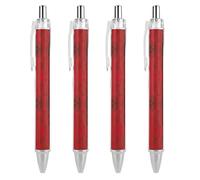 HLBSDM Triangular Mosaic in Shades of Red with Low Poly Effect Geometric And Abstract Retractable Ballpoint Pen 0.5mm Fine Point, Durable PC Click Pen with Clip for Daily Use