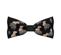 HLBSDM Turtles Capybara Classic Bow Ties for Men Adjustable Pre-tied Bowties Formal Business Wedding
