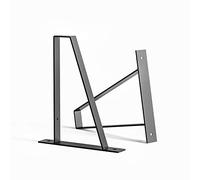 [HLC] 2 x Suspense Shelf Brackets - Fits Scaffold Board Shelf - Modern, Industrial, Heavy Duty [Scaffold/225x38mm,Black]