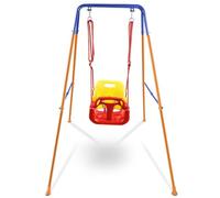 HLC 3 IN 1 Folding Baby Swing Outdoor Indoor Swing Toddler Swing Set for Garden with Support Back Baby Seat for Baby/Children's Gift