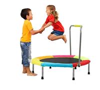 HLC 3FT Toddler Kids Trampoline with Handle Indoor Outdoor Mini Trampoline for Toddler Children Colorful Max Weight 100kg