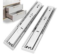 HLC 400mm Soft Close Drawer Runners 6 Pairs Cabinet Drawer Slides Heavy Duty 45kg Load Capacity Full Extension Ball Bearing Self Close Slides for Kitchen Cabinet,Bedstand Drawers,Side Mount(12 Pcaks