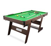 HLC 6FT Folding Snooker Table Pool Table Set Steady Space Saving Billiards Table with All accessories, Great for Kids and Adult