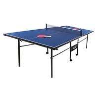HLC 7FT Folding Table Tennis Table Outdoor Mini Junior Compact Ping Pong Table Indoor with Ping Pong Racket and Net for Kids/childrens' Gift,Blue