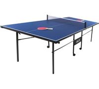 HLC 7FT Table Tennis Table Outdoor Mini Junior Compact Folding Ping Pong Table Indoor with Ping Pong Racket and Net for Kids/childrens' Gift,Blue