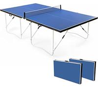 HLC 9FT Professional Table Tennis Table, Indoor Portable Table Tennis Tables,10 Minute Quick Assembly Adjustable Ping Pong Table with Single Player Playback Mode and Net