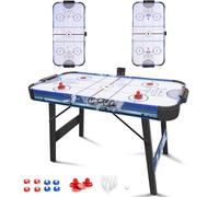 HLC Air Hockey Table Foldable 4FT/4.5FT Powered Electronic Hockey Game Table with Shuffleboard,Bowling Indoor with All Accessories for Adults and Kids