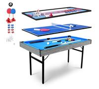HLC Foldable Game Tables for Family Fun, Space-Saving Entertainment Center for Kids & Adults