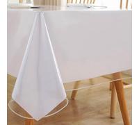 HLC.ME Plastic Table Cover, Clear Square Table Cover Protector, Table Protector for Dining Room Table - 100% PVC, Waterproof, Oil Proof - 54x54 inch