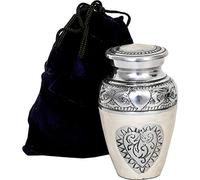 HLC Silver Heart Small Keepsake Urn - Aluminium, Silver, 3 cu.in