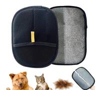 HLCM Pet Hair Removal Gloves - Electrostatic Pet Hair Remover - an efficient Cleaning Glove for pet Hair, Suitable for Removing Hair from Sofas, Furniture, Clothes, and Carpets. (2PCS Black)